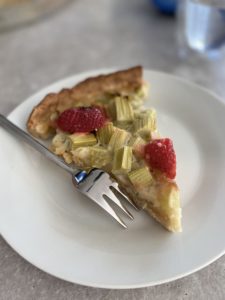 tarte à la rhubarbe vegan